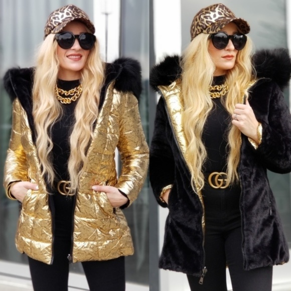 Reversible Metallic Pink or Gold Winter Jacket! - Picture 3 of 5